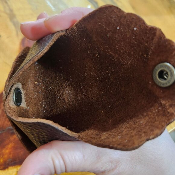 Portland leather Mini Daisy Wallet Coldbrew Brown Pebbled Leather 3.5x2.5 New - Picture 5 of 5